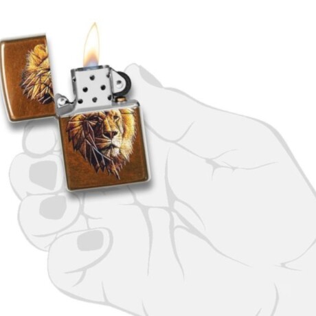 Encendedor Zippo Polygonal Lion - 29865 Encendedor Zippo Polygonal Lion - 29865