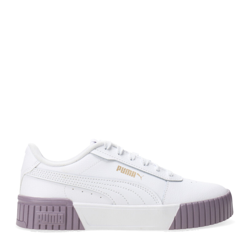 Championes de Mujer Puma Carina 2.0 Blanco - Bordó - Dorado