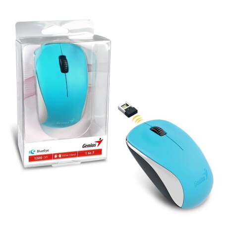 Mouse Inalambrico Genius NX-7000 USB Celeste 001