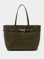 Bolso Shopper Grabado Animal verde