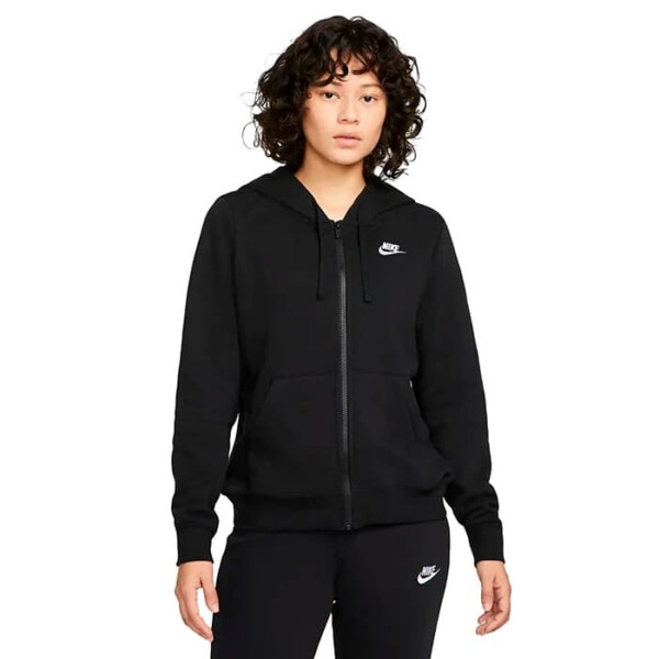 Campera Nike Club Fleece de Mujer - DQ5471-010 Negro