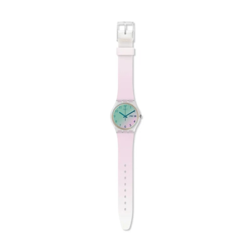 Reloj Swatch GE714 White Bishop para mujer de silicona Rosa
