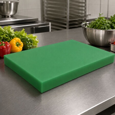 TABLA DE COCINA DE NYLON INDUSTRIAL 32,5X26,5X2CM VERDE TABLA DE COCINA DE NYLON INDUSTRIAL 32,5X26,5X2CM VERDE