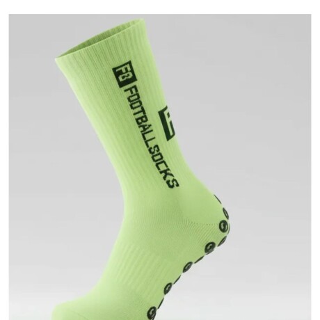 Par de Medias Deportivas Antideslizantes para Fútbol FS Verdes Flúor