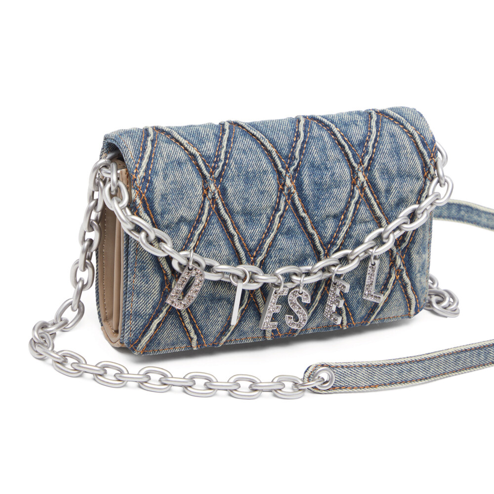 Carteras Para Mujer Charm-D Wallet Strap Azul Marino