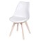 Silla Eames Joly - Acolchonado - Base De Madera Blanco