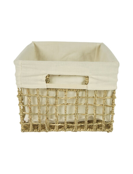 CESTO FORRADO C/TELA SEAGRASS 35x35xH26CM NATURAL CESTO FORRADO C/TELA SEAGRASS 35x35xH26CM NATURAL