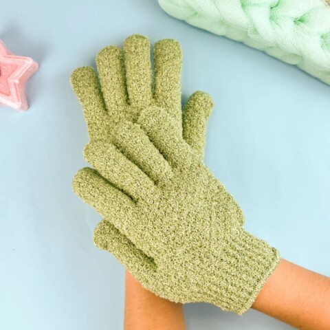 GUANTES DE BAÑO (1 PAR/VERDE) GUANTES DE BAÑO (1 PAR/VERDE)