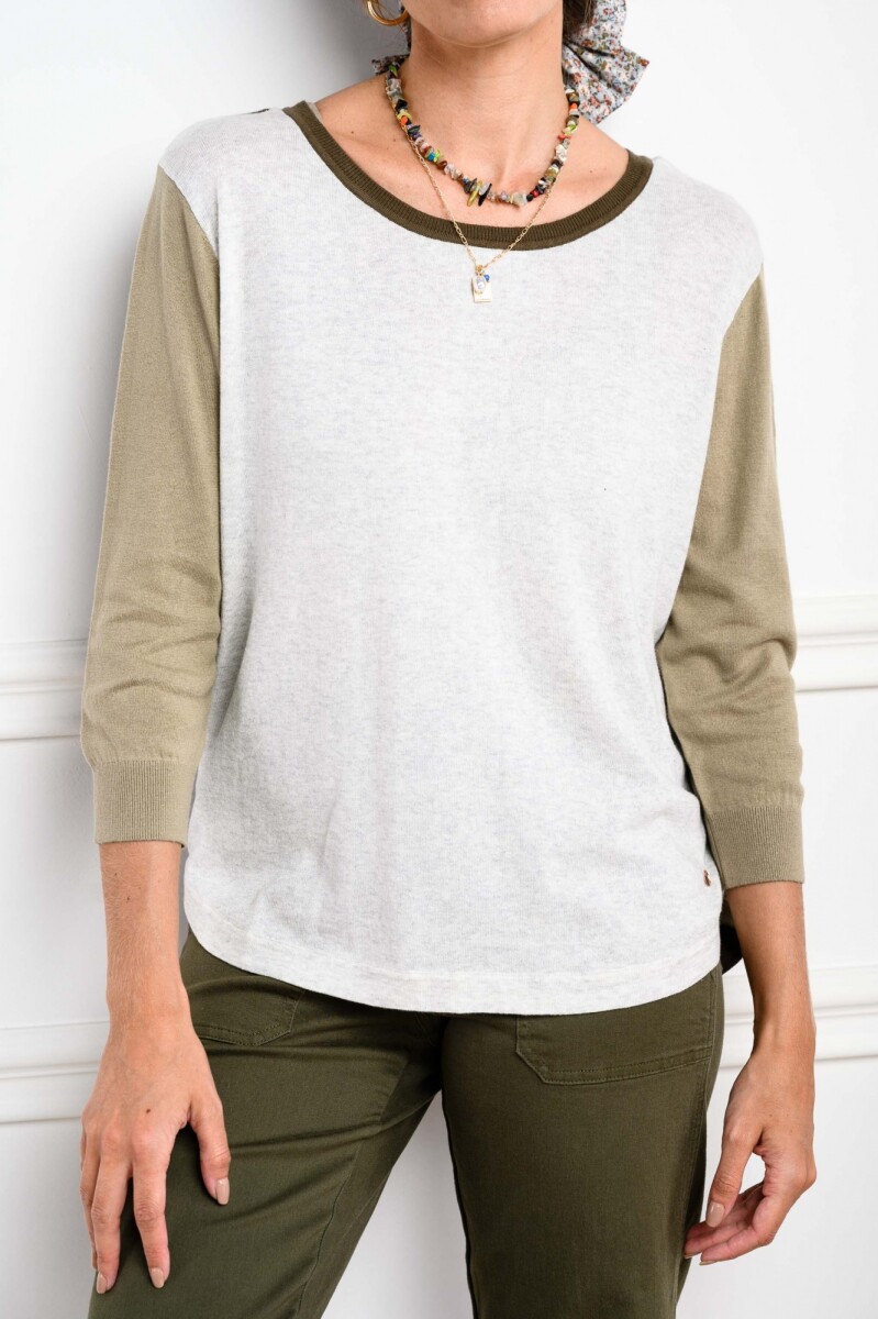 Sweater Color Block - Safari 