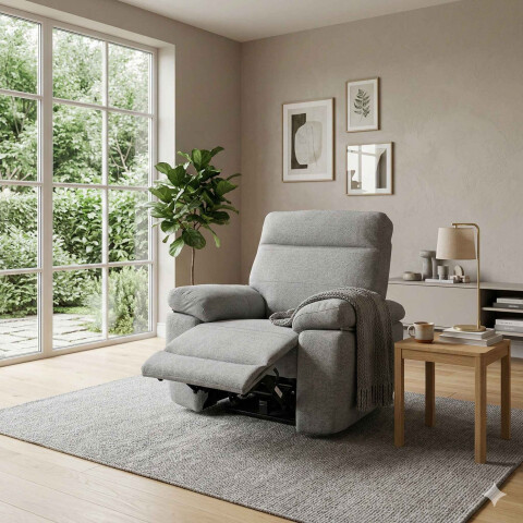 POLTRONA RECLINER ELECTRICO 1 CUERPO GRIS 2517 POLTRONA RECLINER ELECTRICO 1 CUERPO GRIS 2517