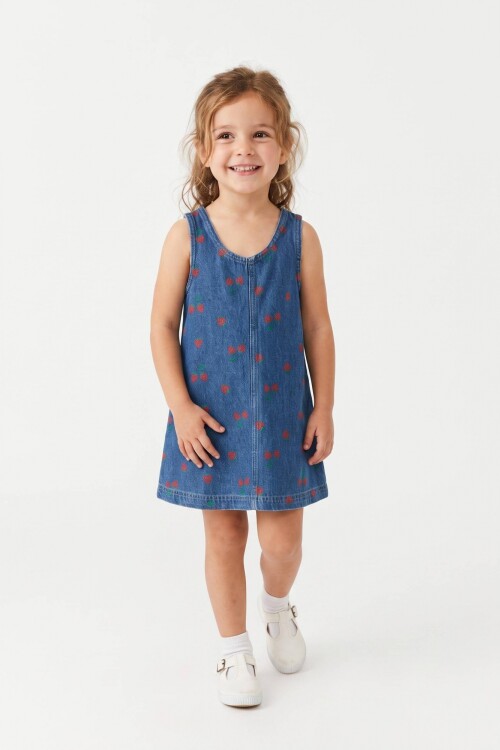 Vestido de jean estampado JEAN OSCURO