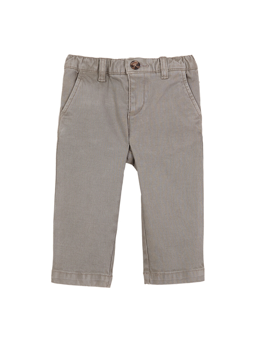 Pantalon Todo Gomas La Cintura Gris Medio