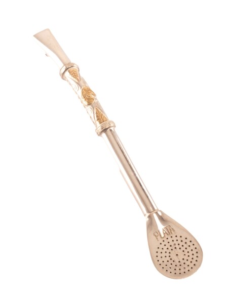 Bombilla De Plata y Oro S17