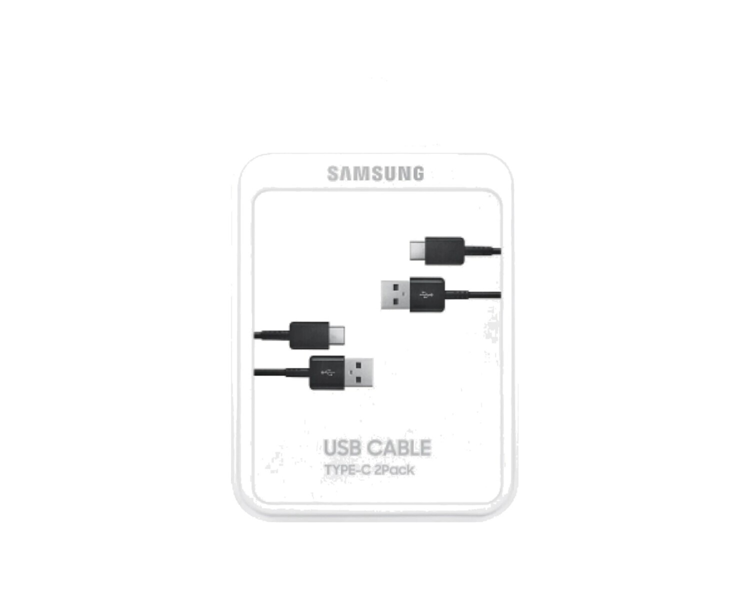 Pack 2 Cables Samsung USB-A a USB-C 1,5 m Negros - 2-Pack 