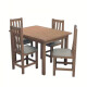 Juego de Comedor Italia Meneghetti 4 Sillas Tapizadas + Mesa Rústica de Madera Maciza Juego de Comedor Italia Meneghetti 4 Sillas Tapizadas + Mesa Rústica de Madera Maciza