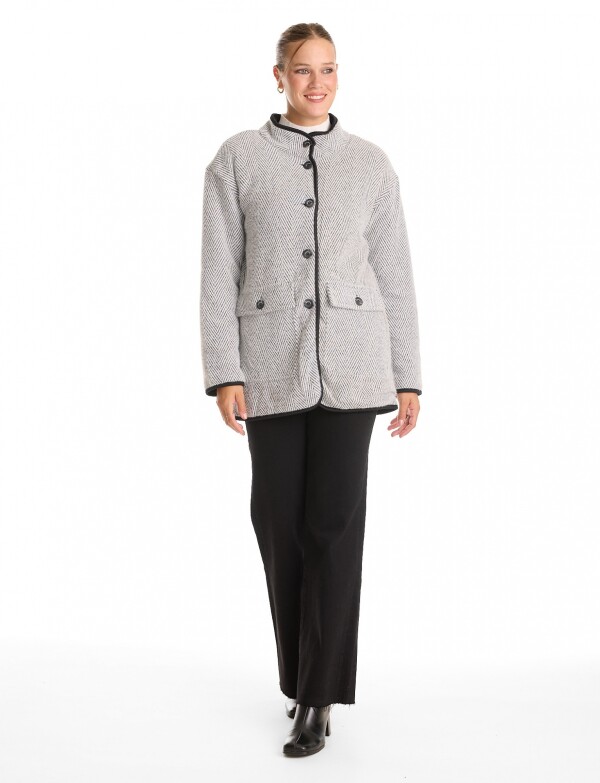 Cardigan Chevron Soft NEGRO/BLANCO