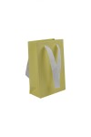 Bolsa cartulina laminada 10x05x15 cm AMARILLO