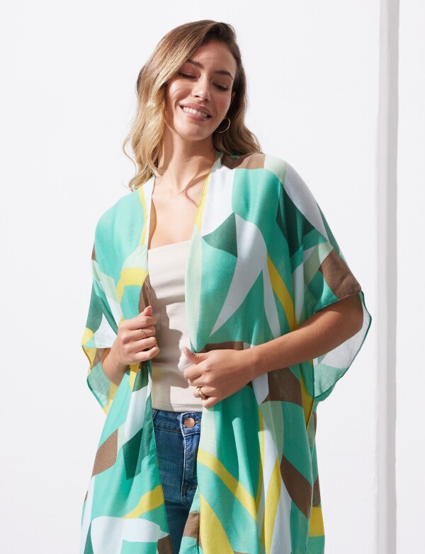 Kimono Printed VERDE/MULTI