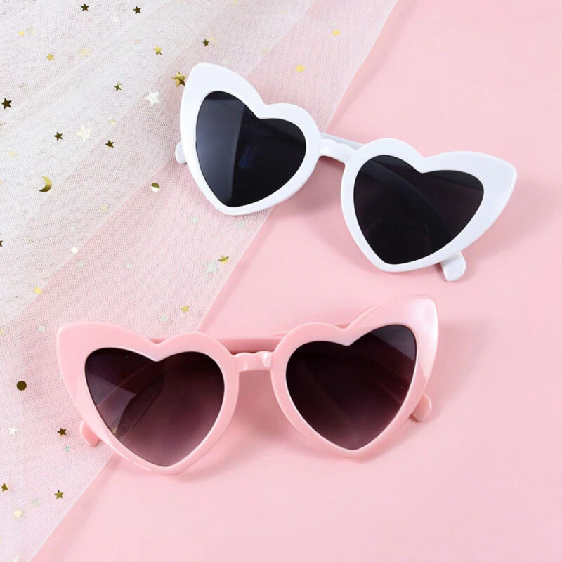 Lentes Corazón x1 Liso Rosa