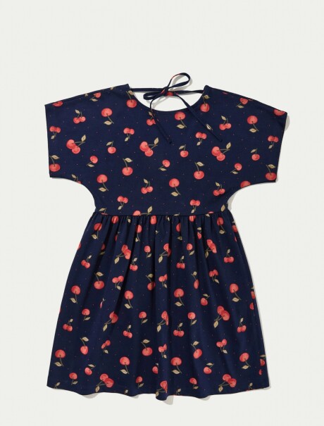 VESTIDO CORTO INFANTIL CON ESTAMPADO AZUL