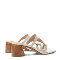 Sandalias de Mujer Bottero Taco Y Aplique Marfil