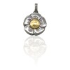 Dije Flor -Plata 925 y Oro-Sin Piedra-CP5482 sinpiedra
