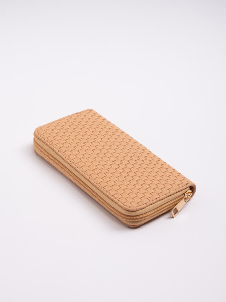 Billetera con textura Beige