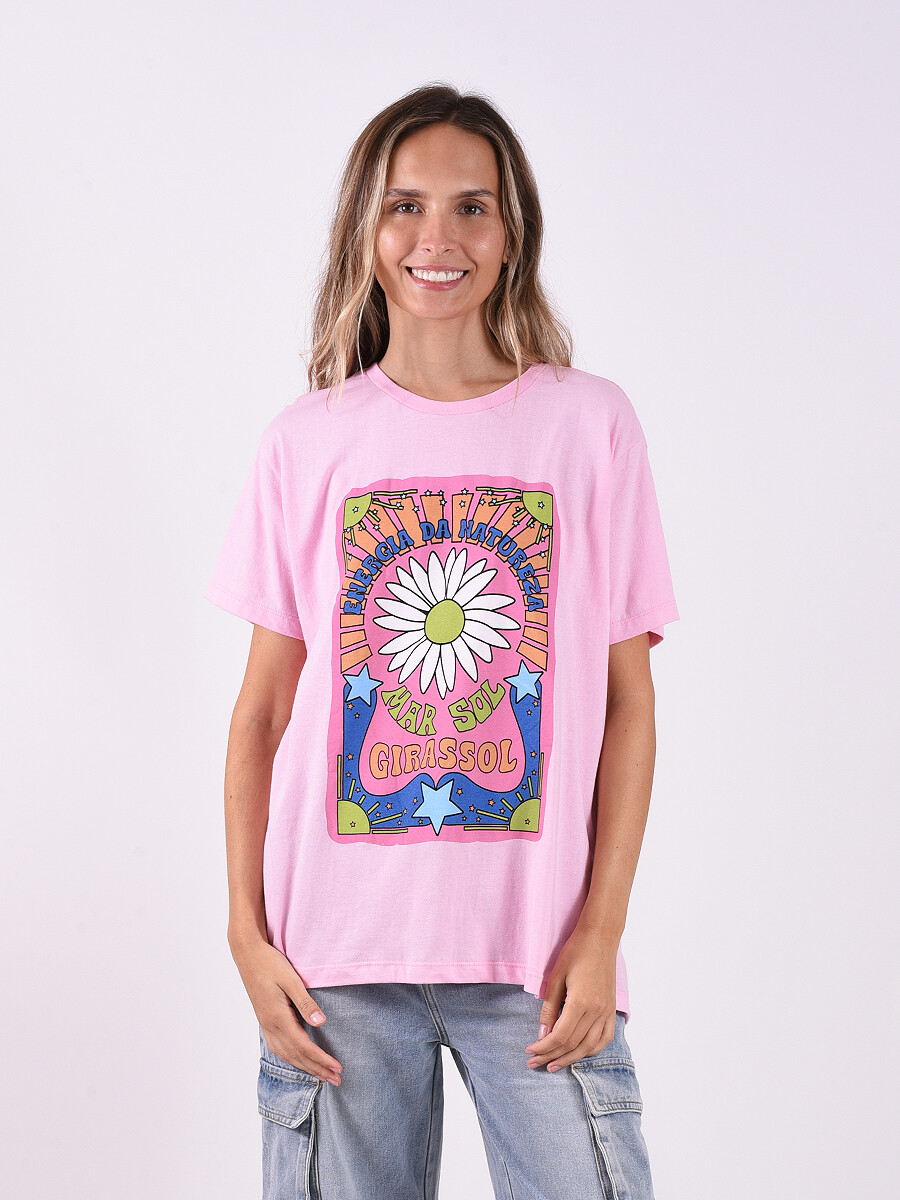 REMERA GIRASOL - ROSA CLARO 