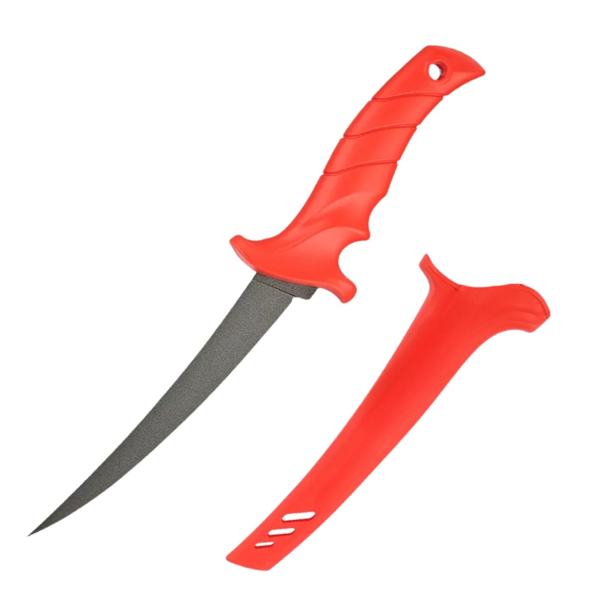 Cuchillo fileteador de acero inoxidable 7" - Rojo 