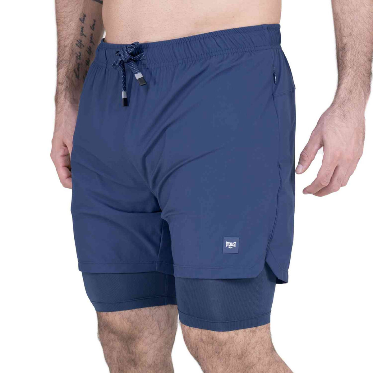 SHORT WARP 2N1 MEN POLY/ELAST EVERLAST DYNAMIC GN M6 - NAVY SUEDE 