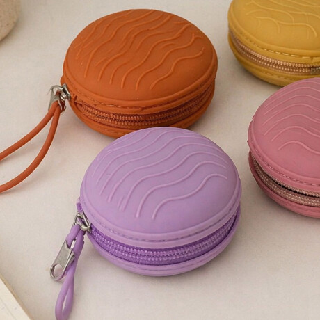 Monedero silicona con colgante Violeta