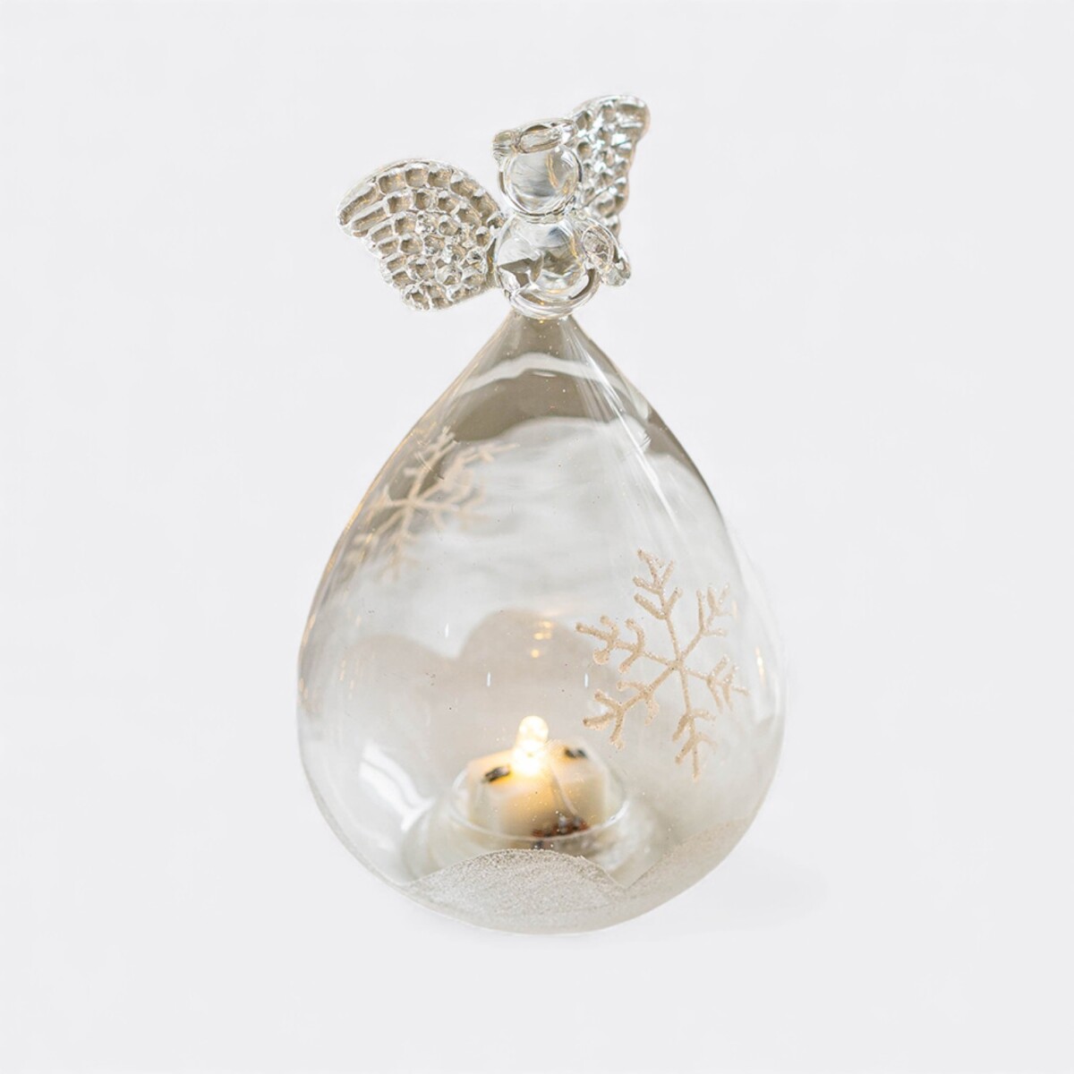 Veladora Ángel Navideño De Cristal - Modelo A 