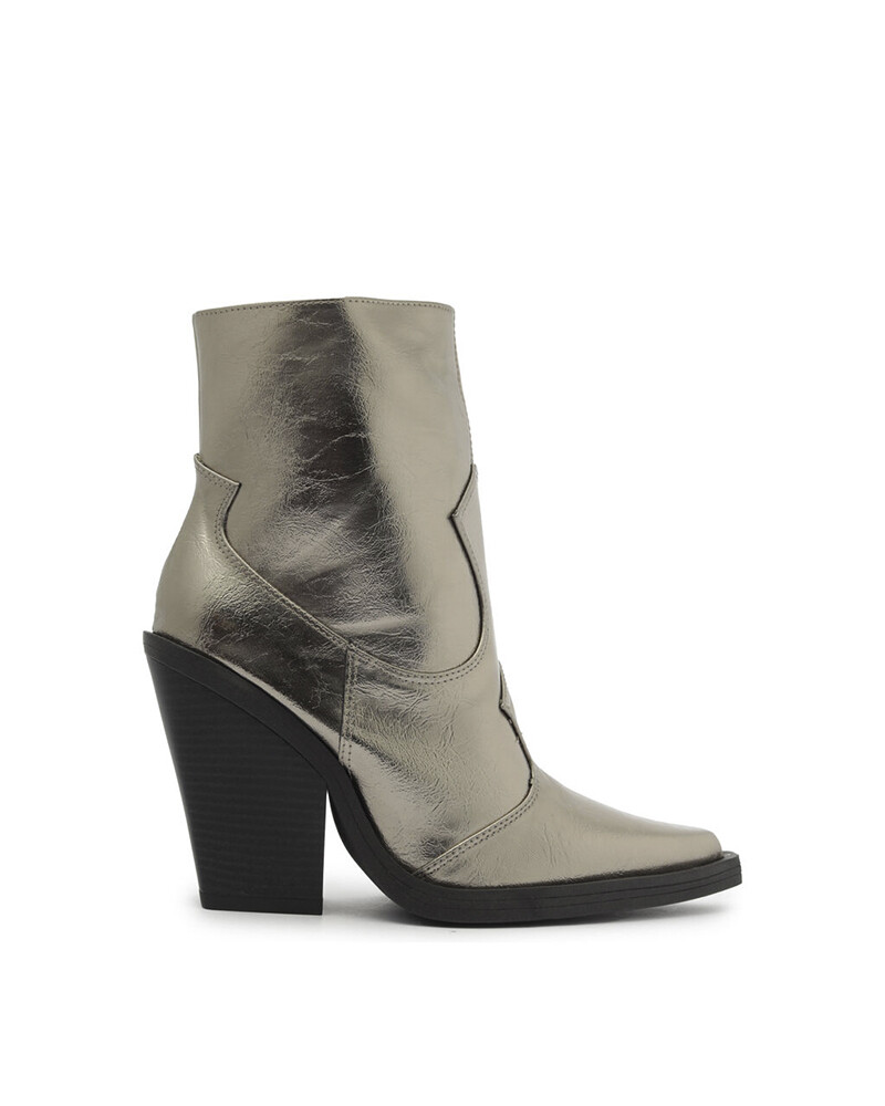 Bota Tejana Corta Color Plateado U