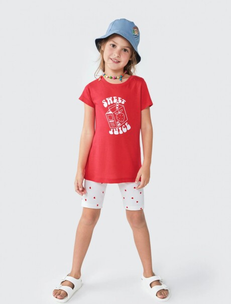 CONJUNTO INFANTIL CON ESTAMPA ROJO