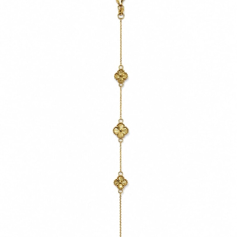 Pulsera en Oro con tres flores Pulsera en Oro con tres flores