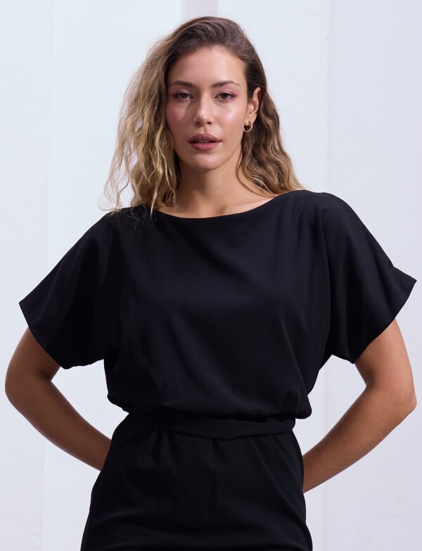 Vestido Noche Lazo NEGRO