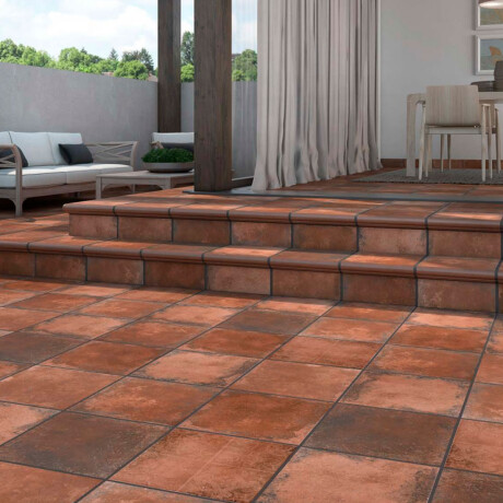 Cerámica cotto mate 33x33Cm piso interior exterior GAMAS DE MARRON