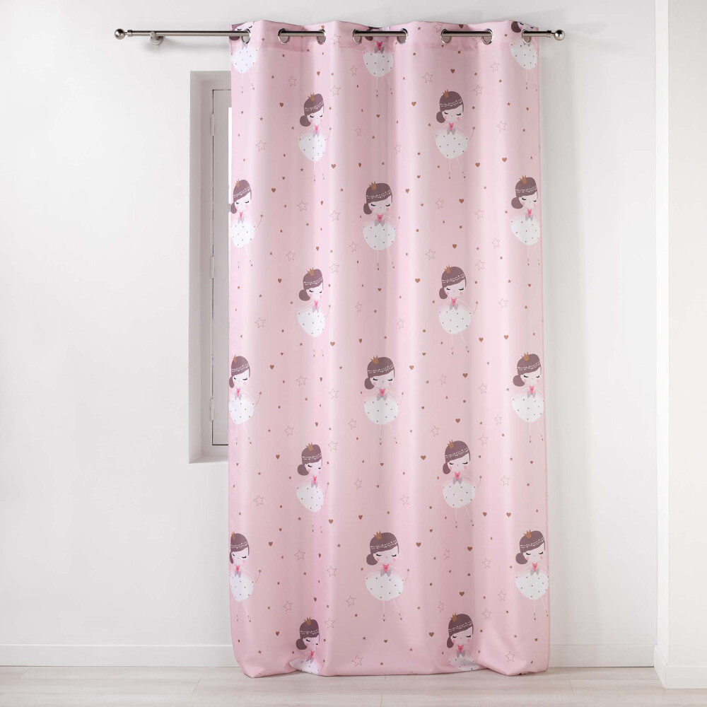 CORTINA CANILLA TELA ROSA PRINCESS 140*260CM