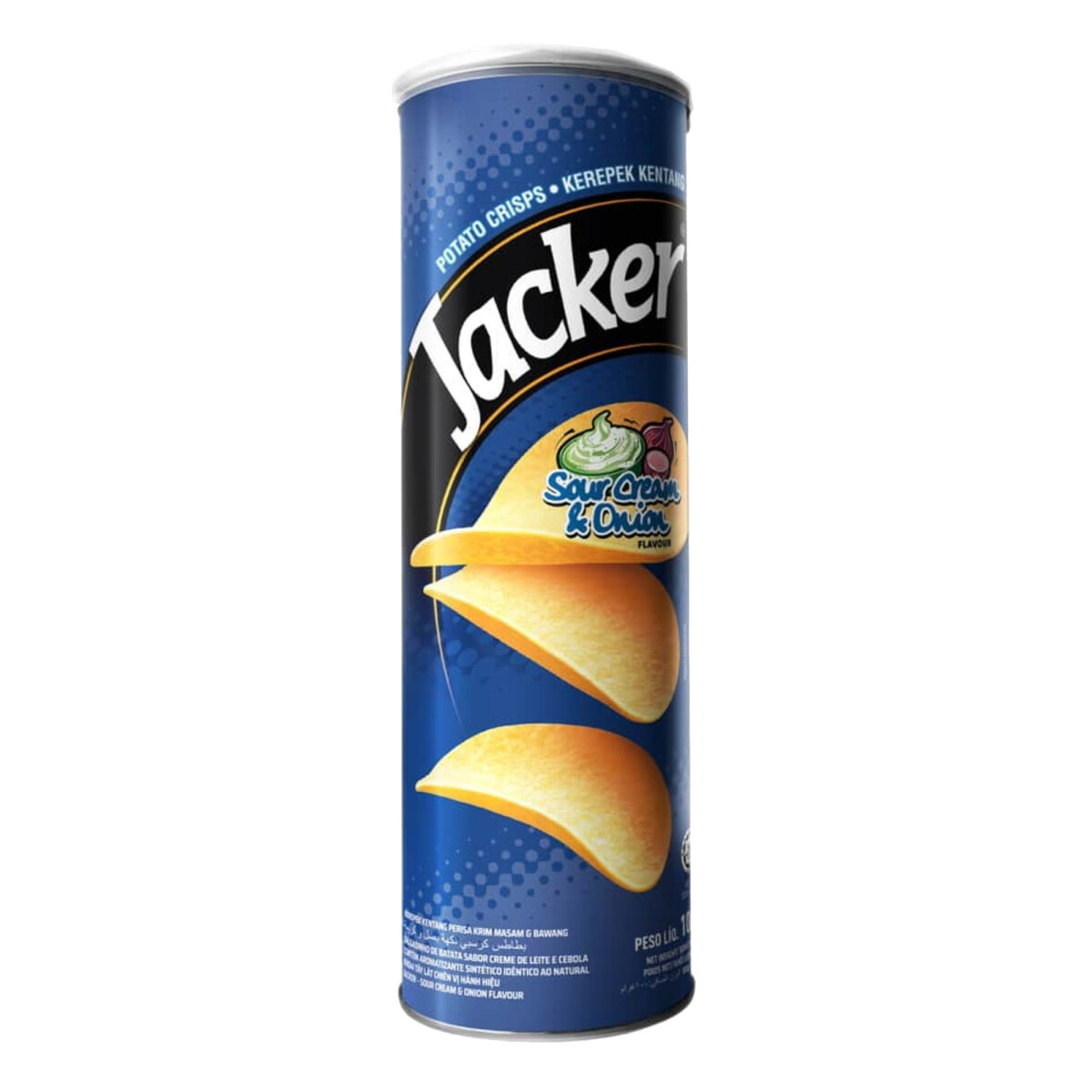 Papas Jacker Tubo 100 grs - Sabor Crema Agria y Cebolla 