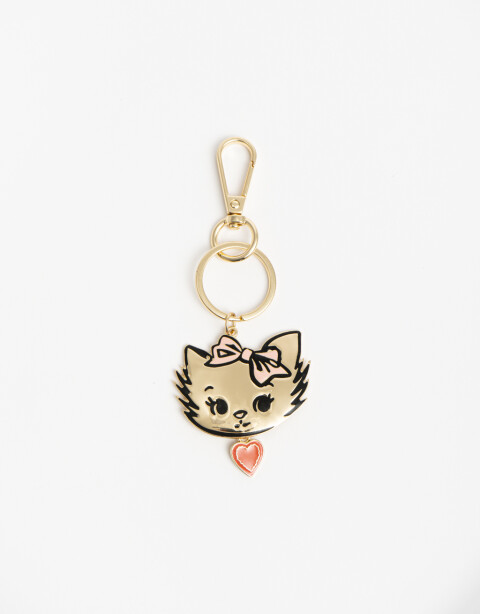 Llavero Metal Llavero Gato Vintage De Metal. - Combinacion Multicolor