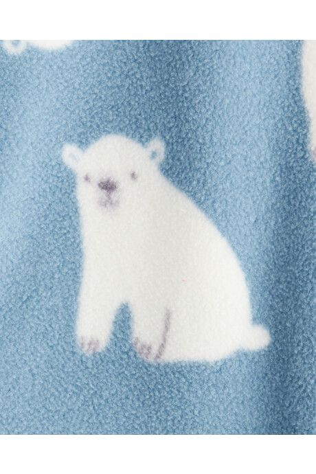 Pijama una pieza de micropolar, con pie, diseño oso polar Sin color