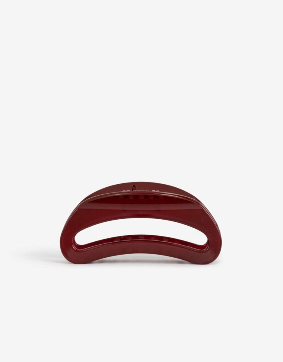 Broche De Acrílico Curvo - Rojo Burdeaux 