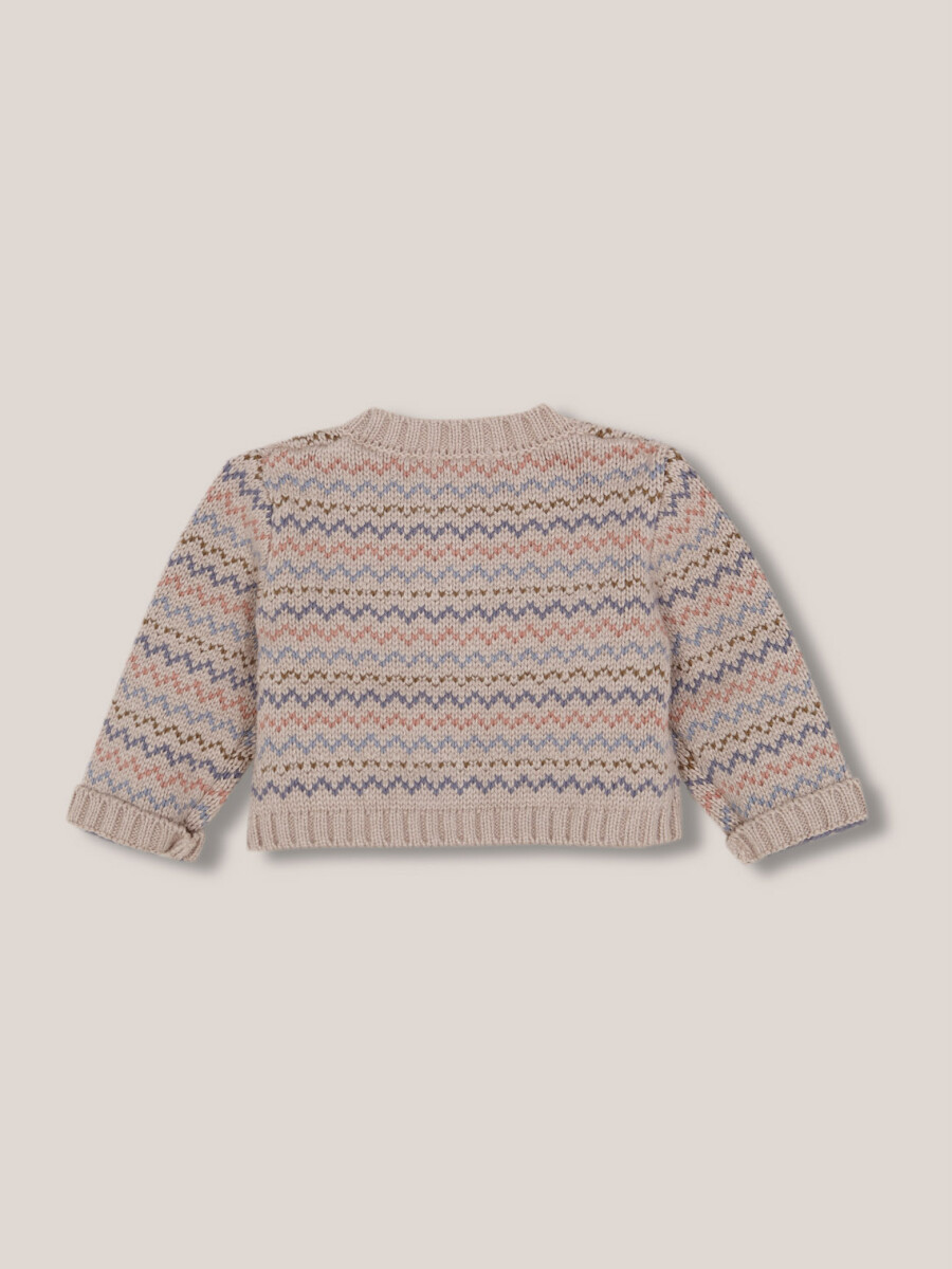 Chaqueta Intarsia Piedra Melange