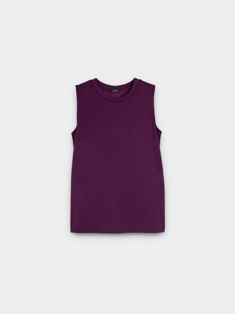 Top Fluido Liso burdeos