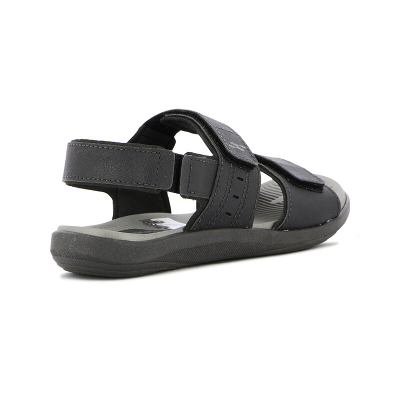 Sandalia Country Hombre Dos Tiras Con Velcro Negro-grafito