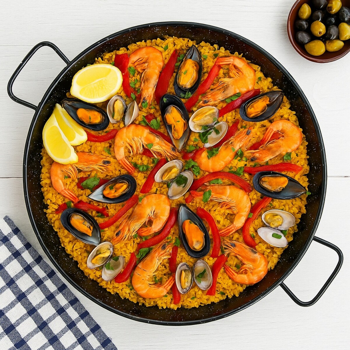 Paellera Esmaltada 26Cm - NEGRO 