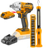 KIT LLAVE DE IMPACTO 20V + LINTERNA RECARGABLE + DADOS IMPACTO COSLI23011 INGCO KIT LLAVE DE IMPACTO 20V + LINTERNA RECARGABLE + DADOS IMPACTO COSLI23011 INGCO
