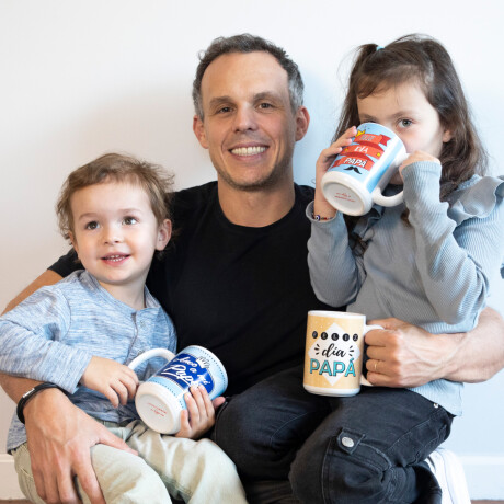 Taza de cerámica para papá Rojo
