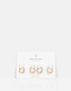 Aros Argollas Set Strass Set De Argollas Con Cubic - Dorado