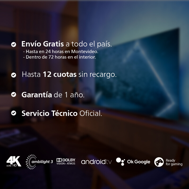 Oled Android Tv 65” Philips 4K con Ambilight Oled Android Tv 65” Philips 4K con Ambilight